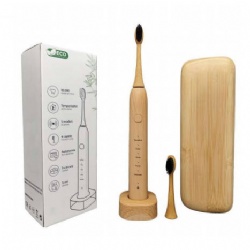 Bamboo sonic toothbrush travel set